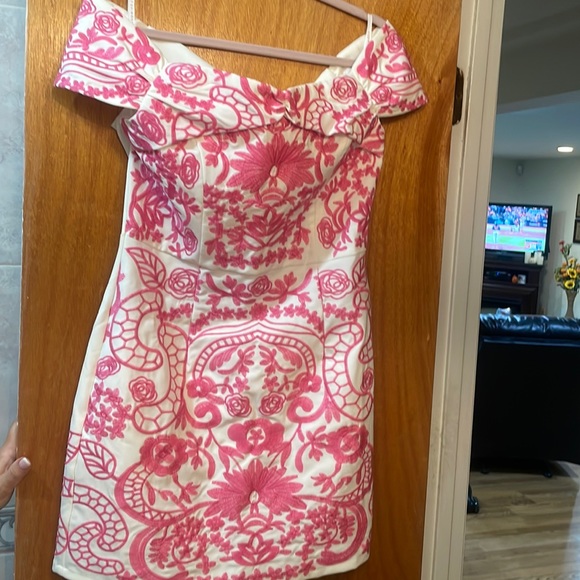NWT MIXOLOGY PINK EMBROIDERED DRESS - Picture 2 of 6
